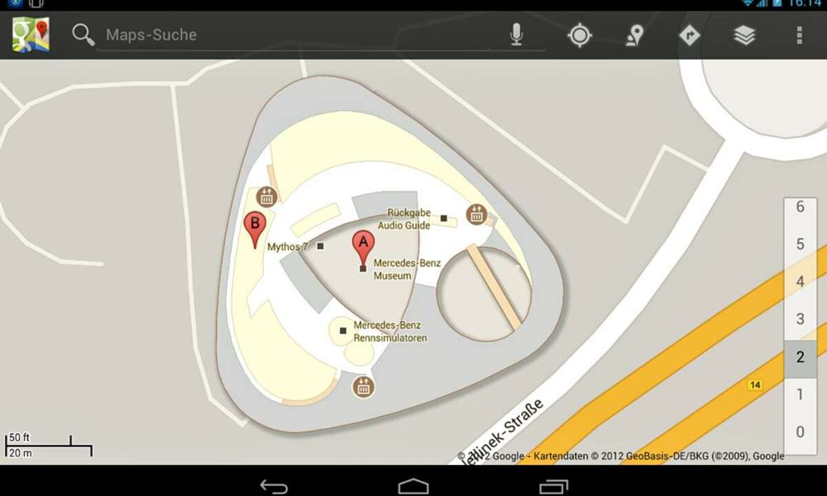 Google Indoor Maps, Mercedes Benz Museum