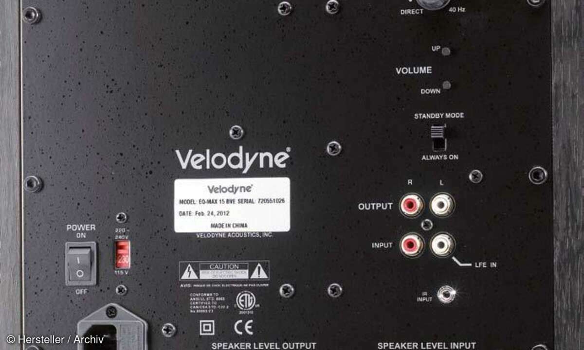 Velodyne EQ Max 15 - Anschlussfeld