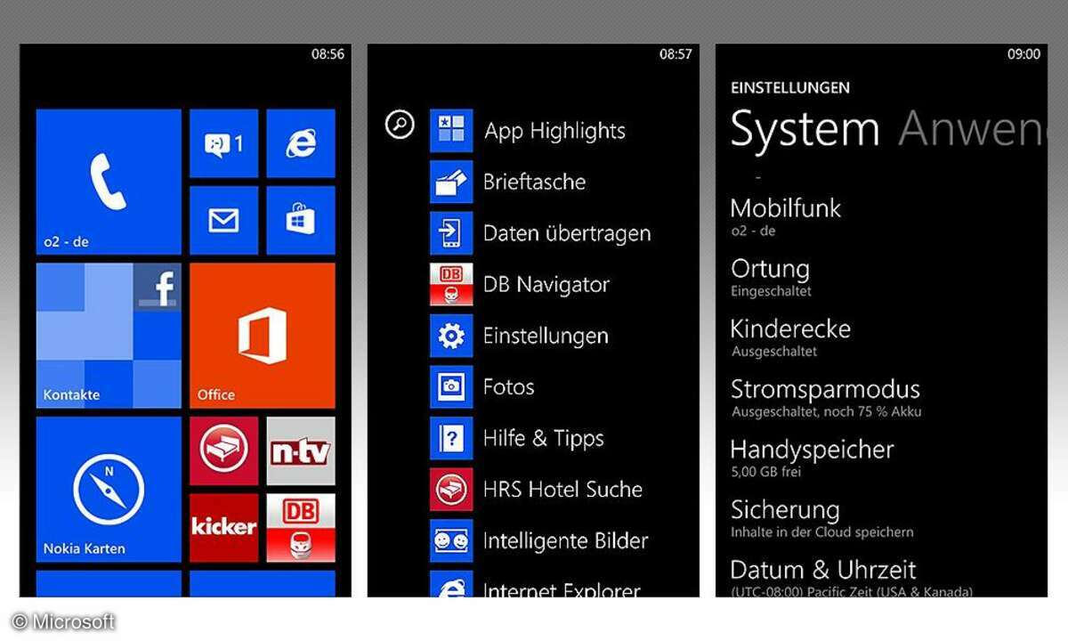 Windows Phone 8 Einstellungen