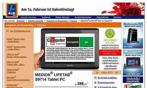 Medion Lifetab S9714 Bei Aldi 399 Euro Connect