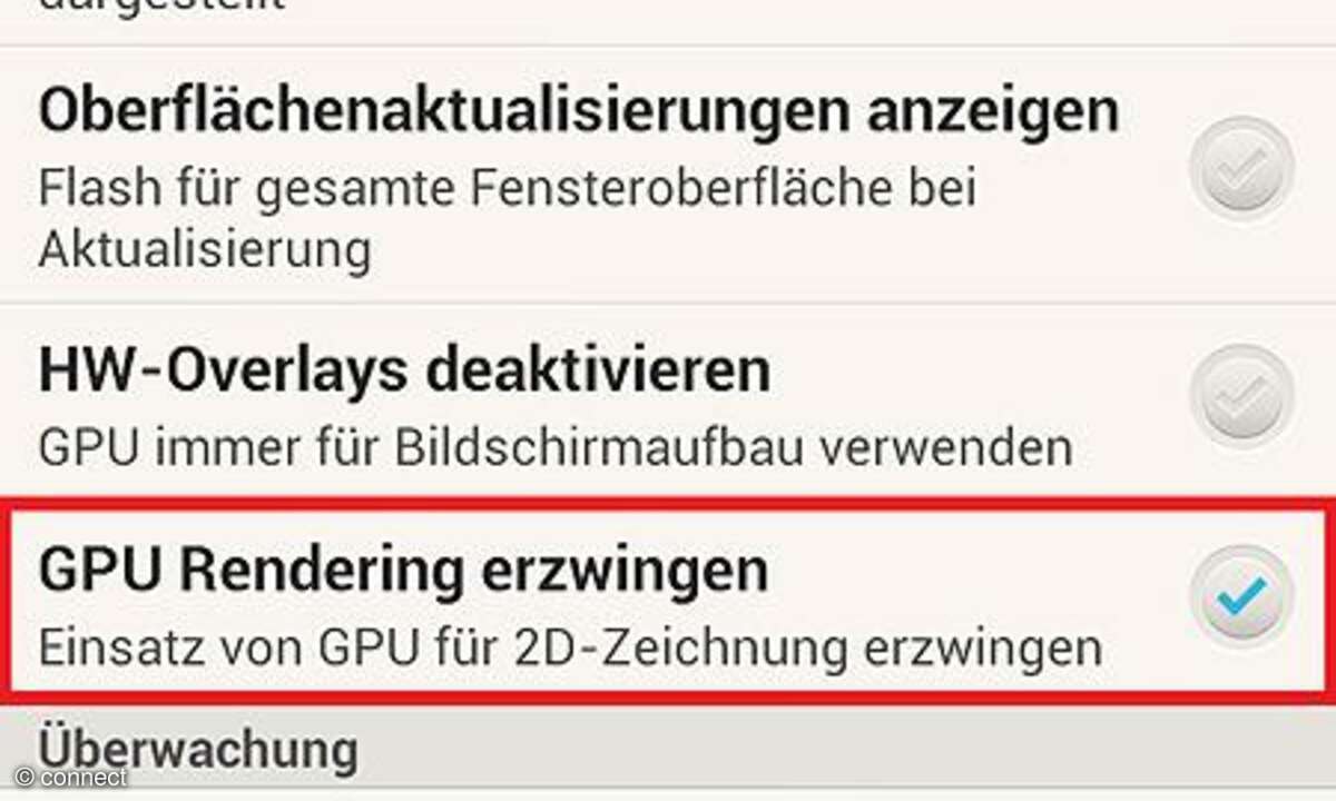 GPU-Rendering aktivieren