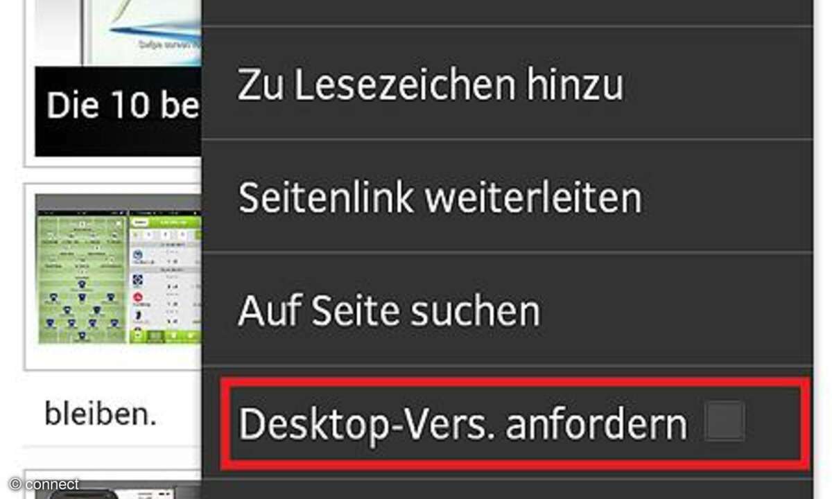 Desktop-Version anfordern