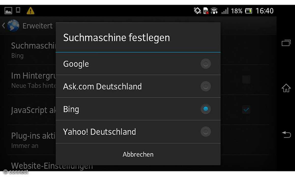 Google durch alternative Suchmaschine ersetzen