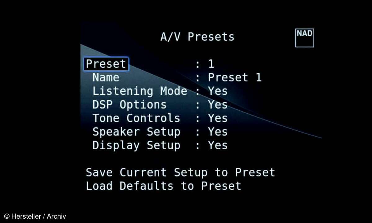 Nad T 777 - AV-Preset