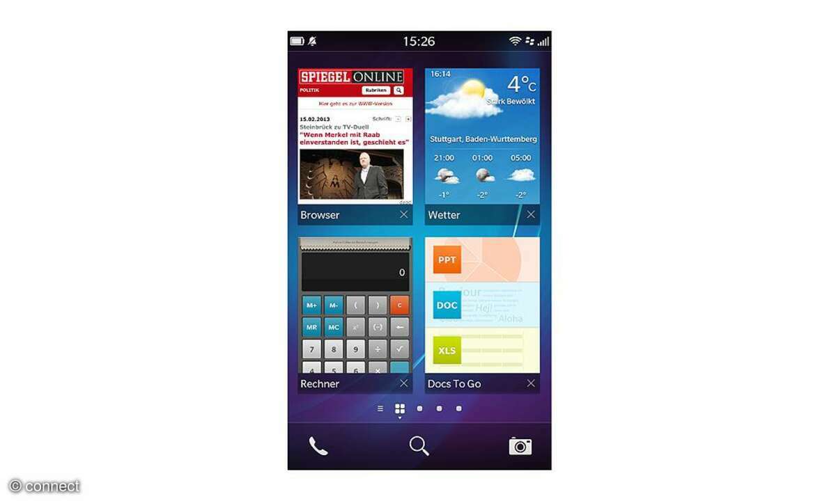Blackberry Z10 - Active Frames Seite