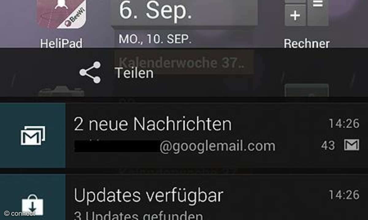 Google Android UI - Statusleiste