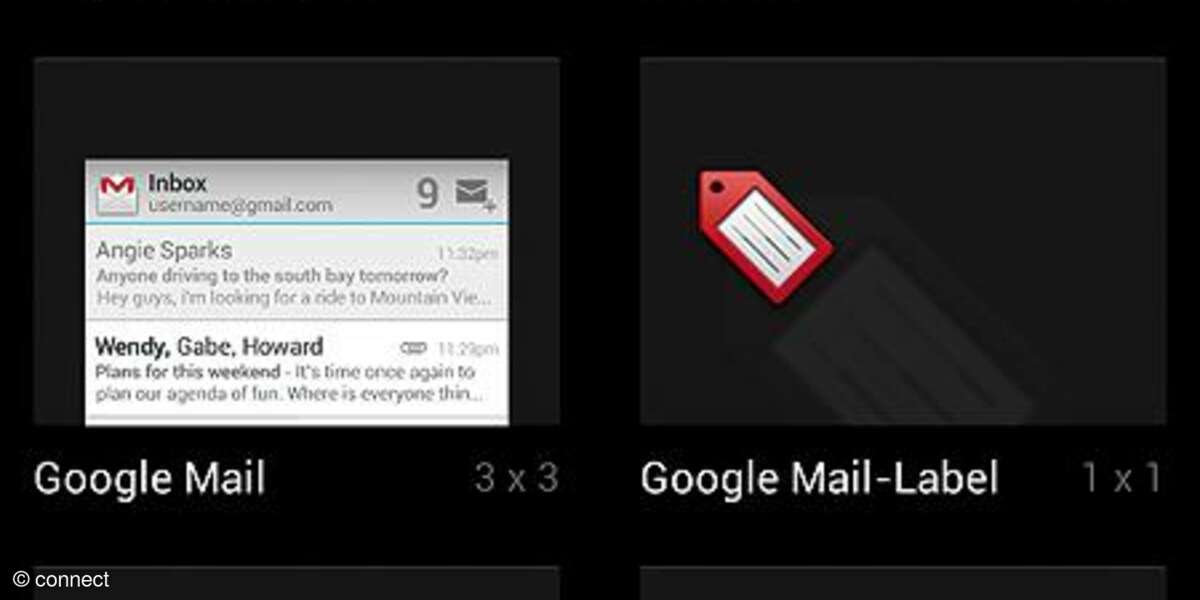 Google Android UI - Widgets platzieren