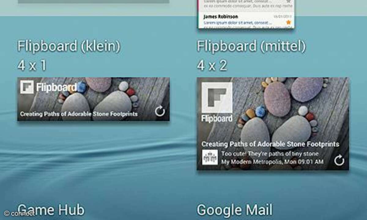 Samsung Touchwiz - Widgets platzieren