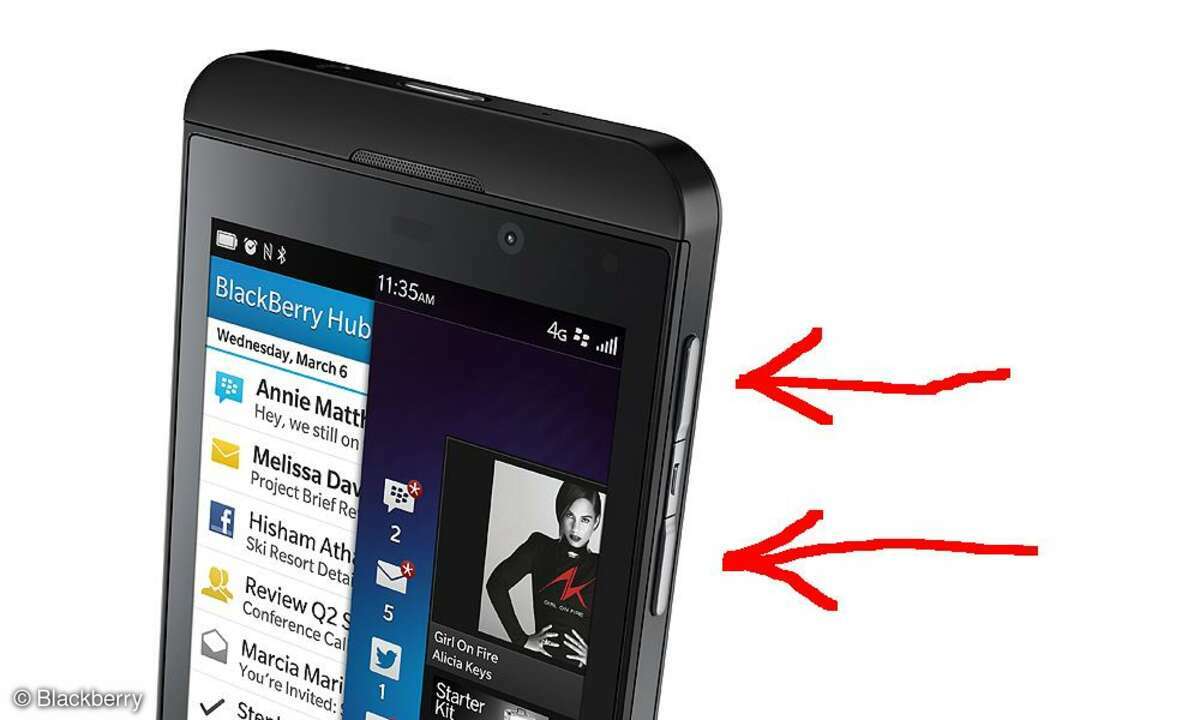 Blackberry Z10: Screenshot erstellen