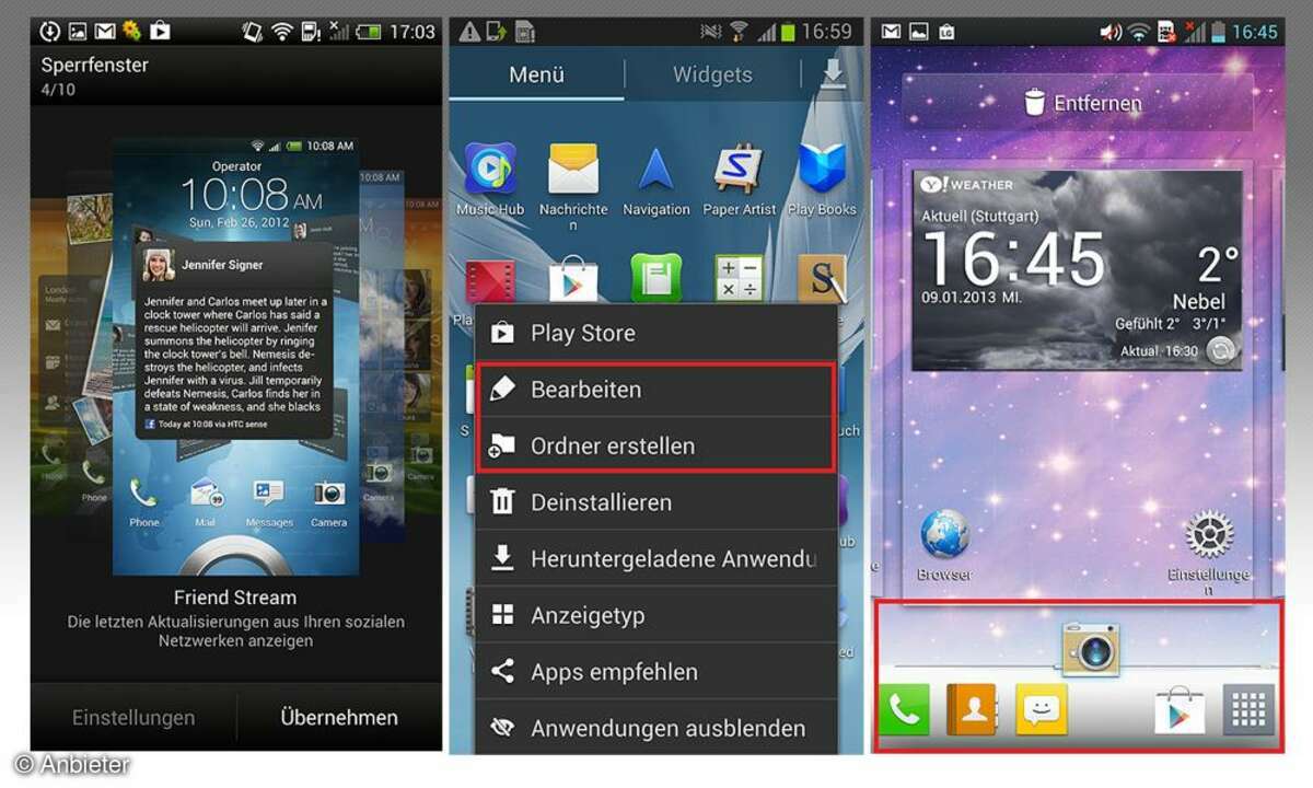 Android Oberfläche anpassen