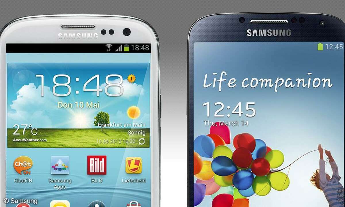 Samsung Galaxy S4 und S3 im Vergleich
