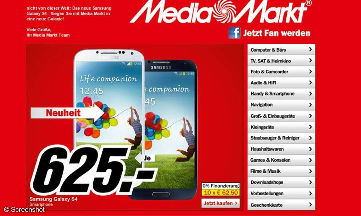 Galaxy S4 und Note 8.0 bei Media Markt