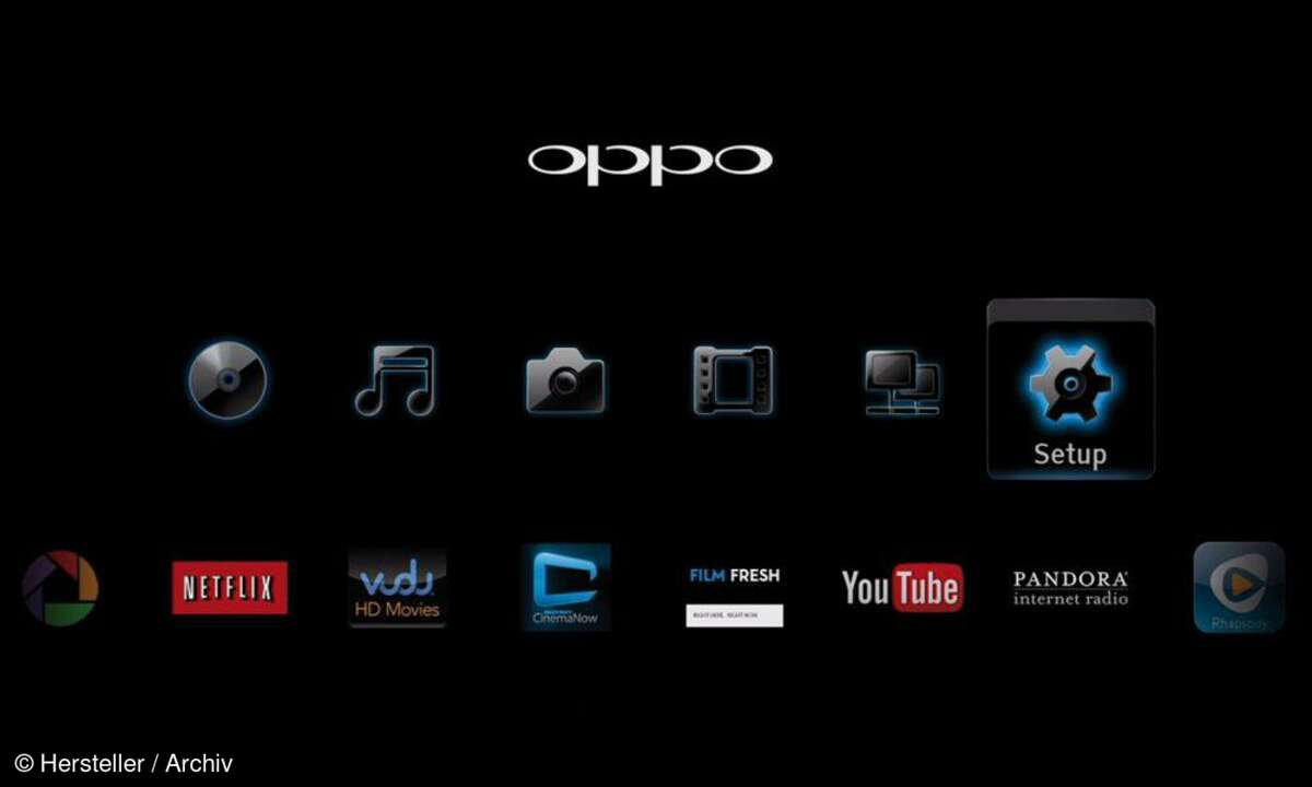 Oppo BDP-105 Home Screen
