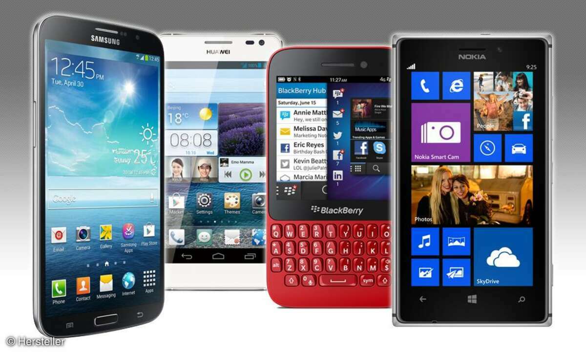 Galaxy Mega, Ascend D2, Q5, Lumia 925