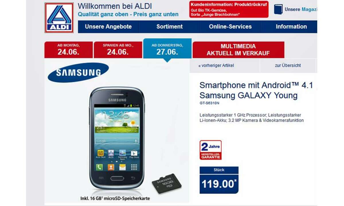 Alid Nord, Samsung Galaxy Young