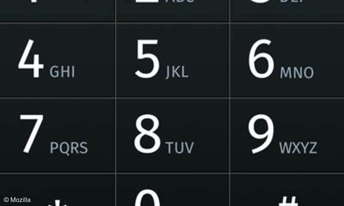 Firefox OS - Telefonmenü