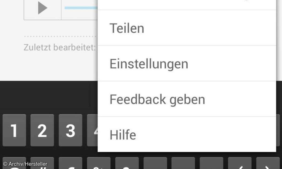 Google Keep Kontrollkästchen