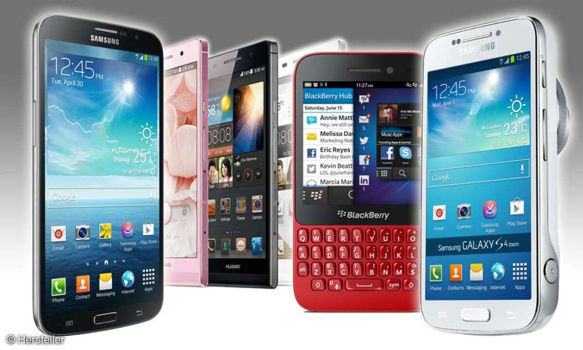 Galaxy Mega, Ascend P6, Q5, S4 zoom