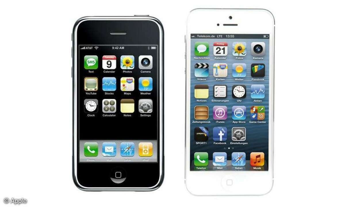 Erste und aktuelle Generation: Das iPhone von Apple