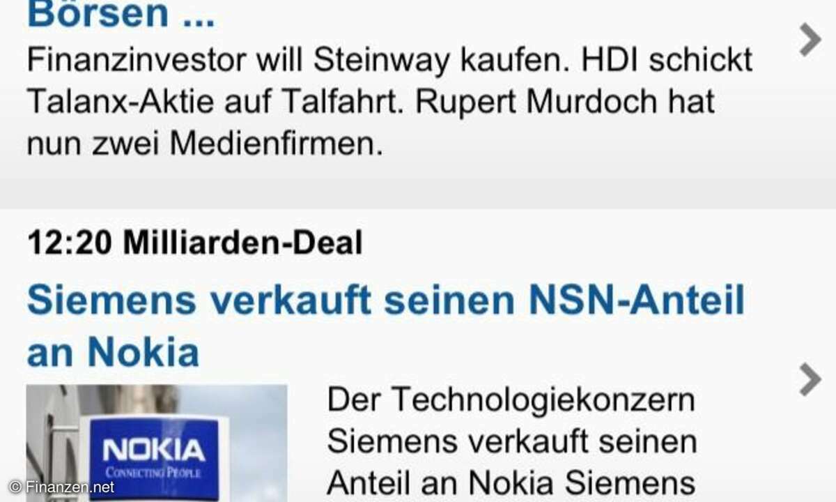 Finanzen.net Börsen-App