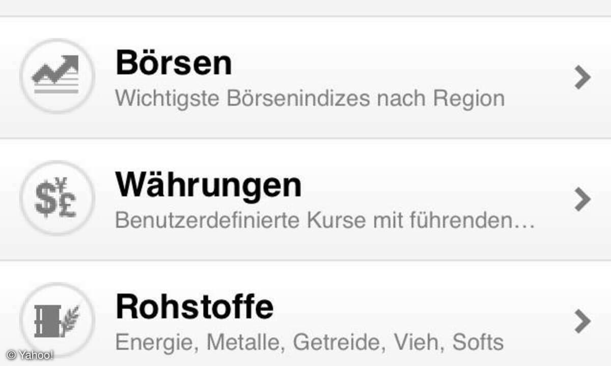 Yahoo! Finance Börsen-App