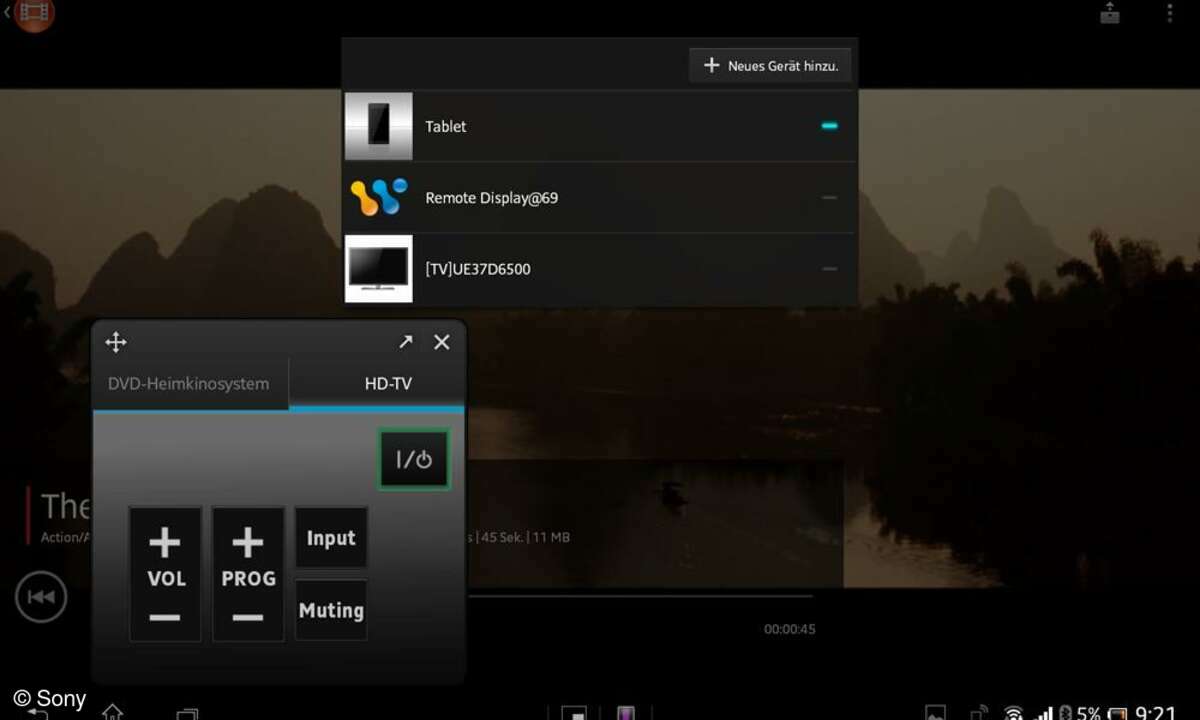 Sony Xperia Z Tablet - Infrarotsteuerung