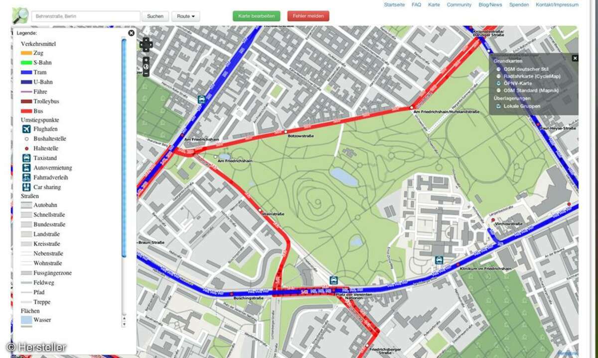 Open Street Map (ÖPNV)