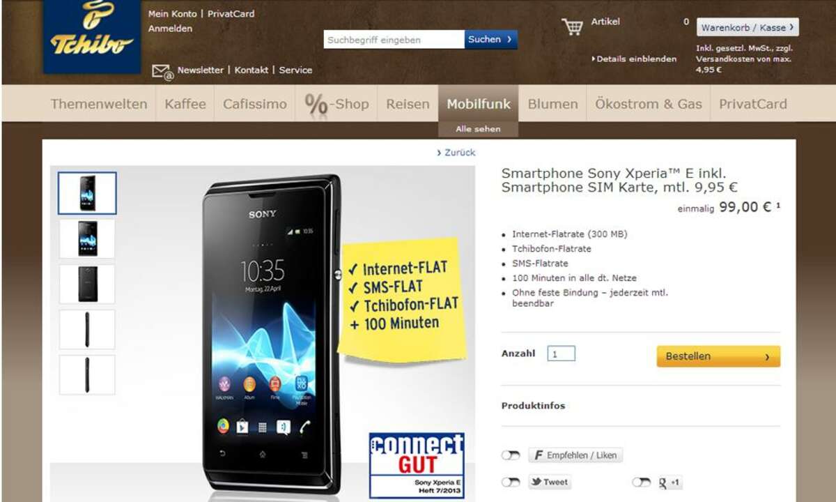 Tchibo, Sony Xperia E