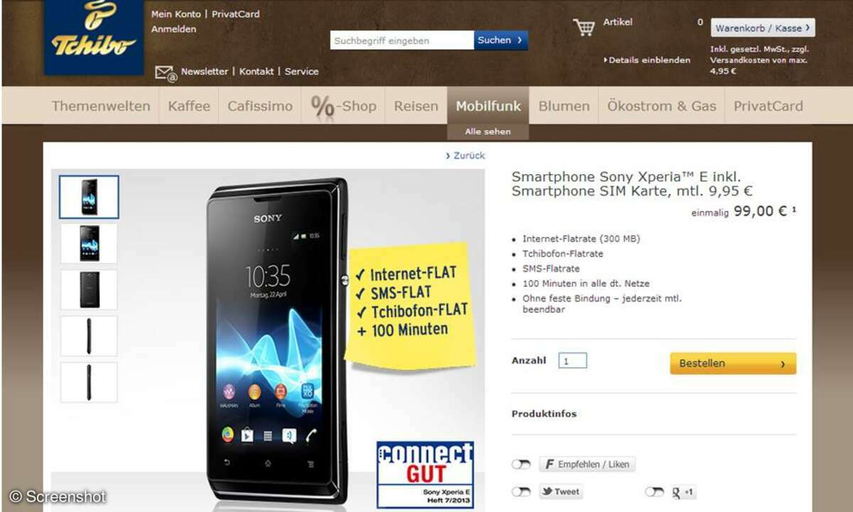 Tchibo, Sony Xperia E