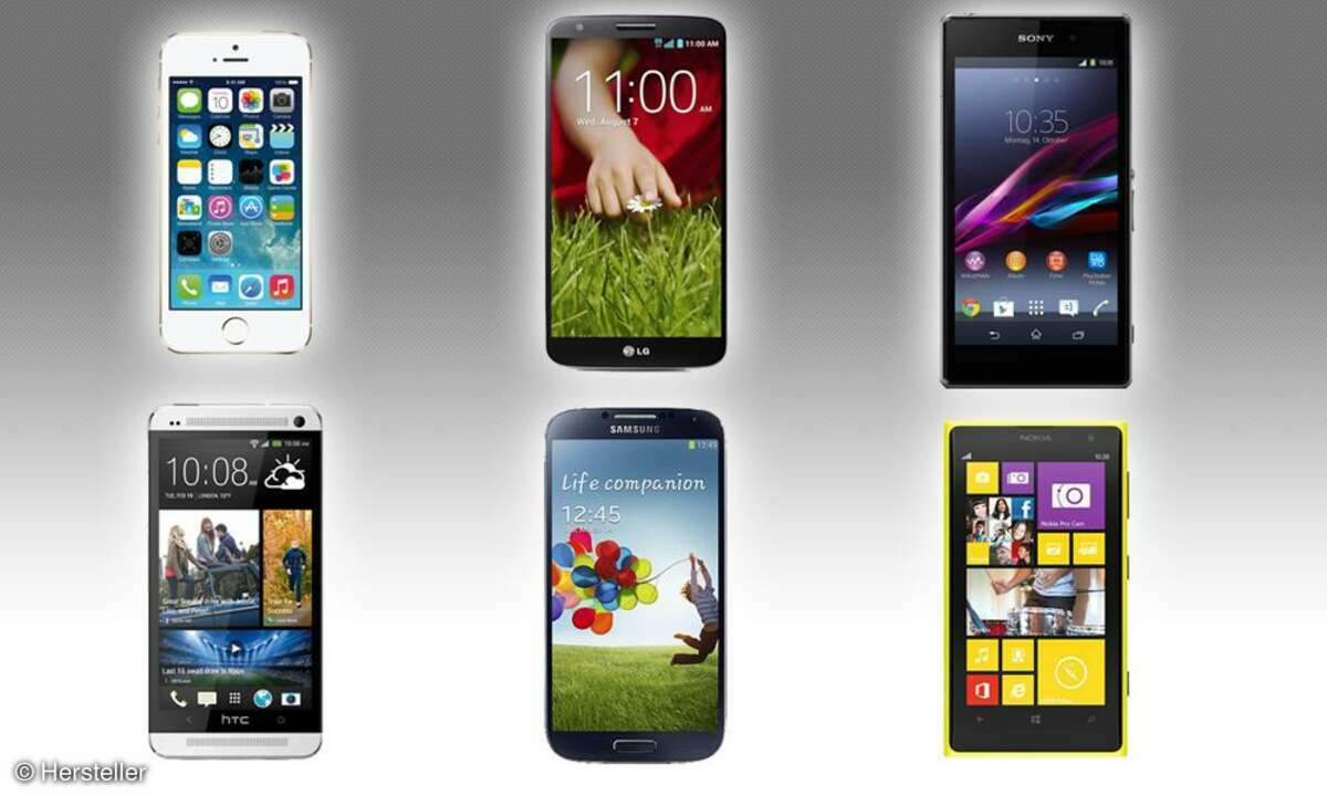 iPhone 5S, G2, Z1, S4, One, 1020