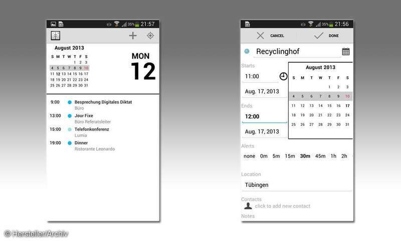 Agenda Calendar für Android im Test - connect