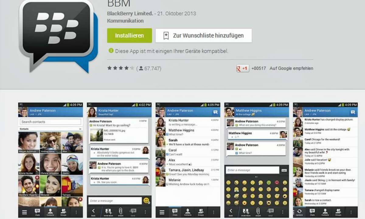 BBM für iOS und Android