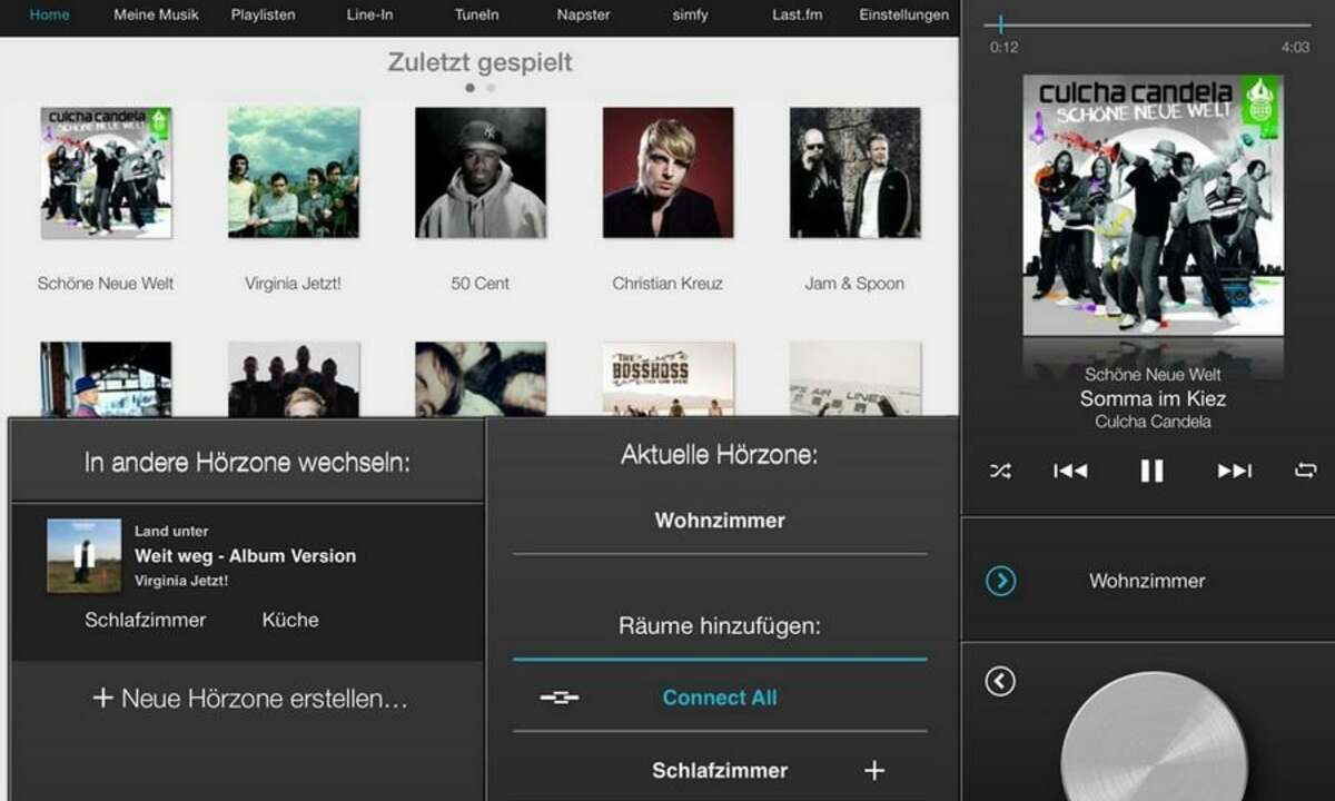 Raumfeld iPad-App