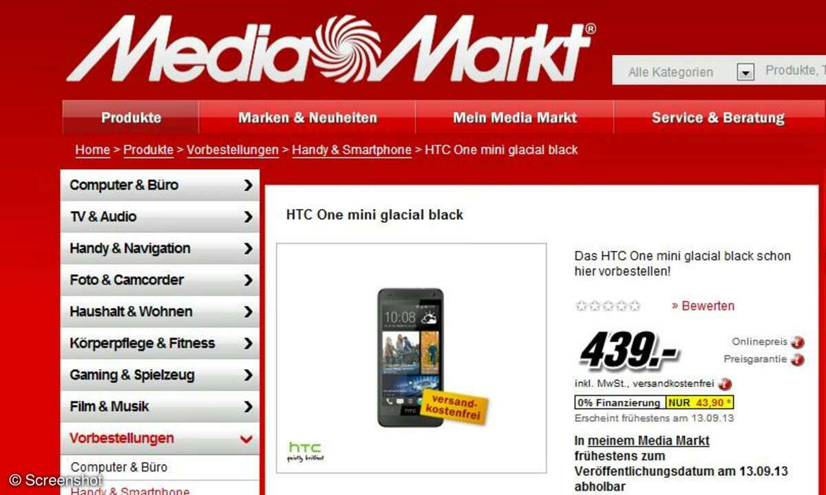 Media Markt, HTC One mini