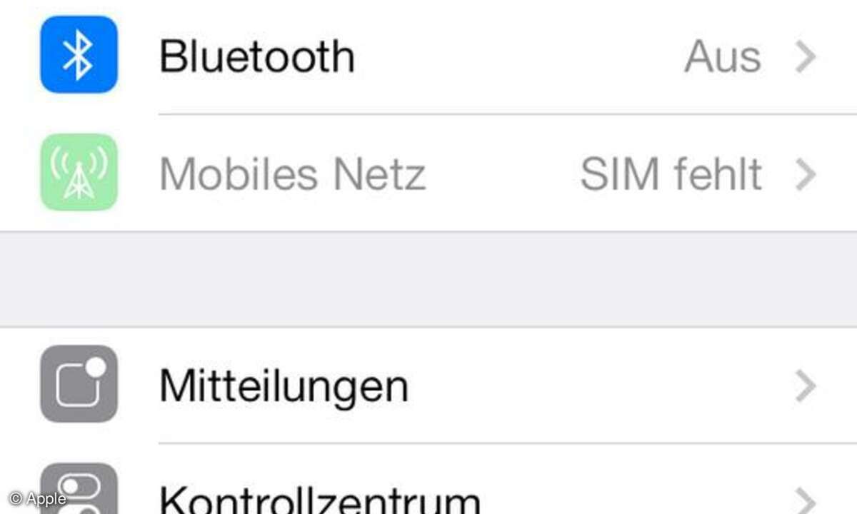 iOS 7, Screenshot