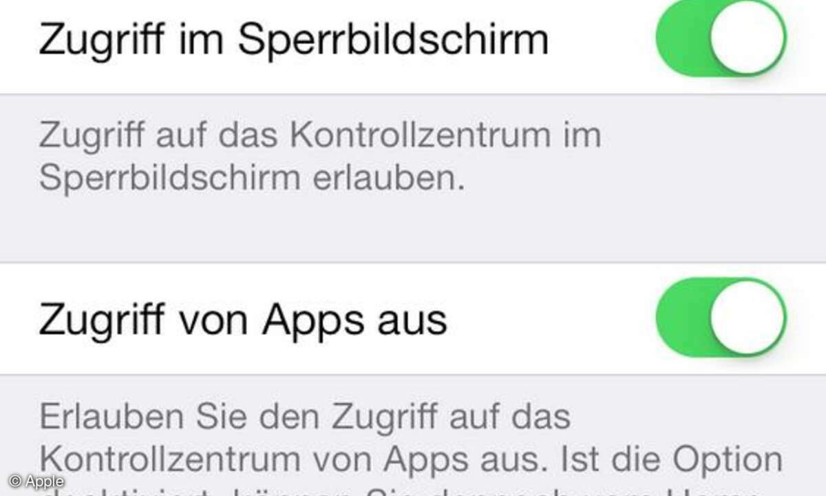 iOS 7, Screenshot