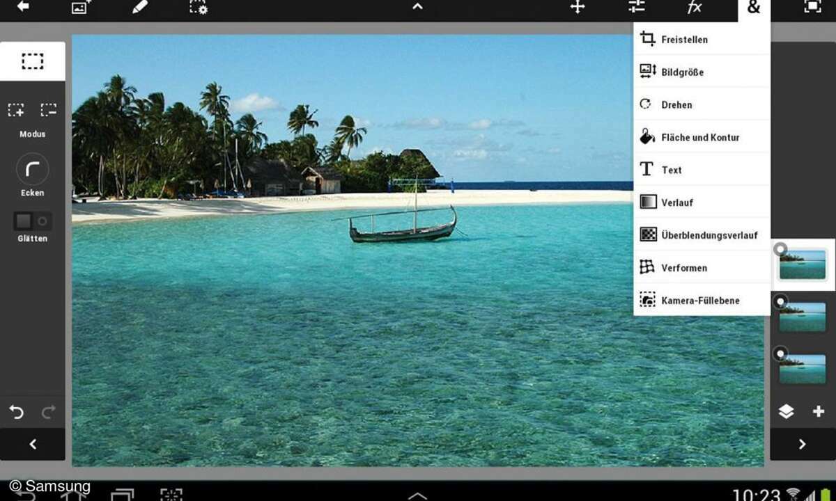 Samsung-Tablet Galaxy Note 10.1 - Photoshop Touch