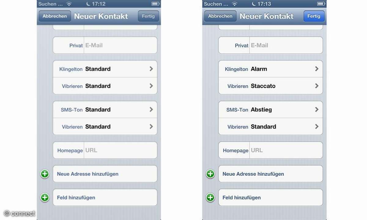Einstellungen iPhone 5