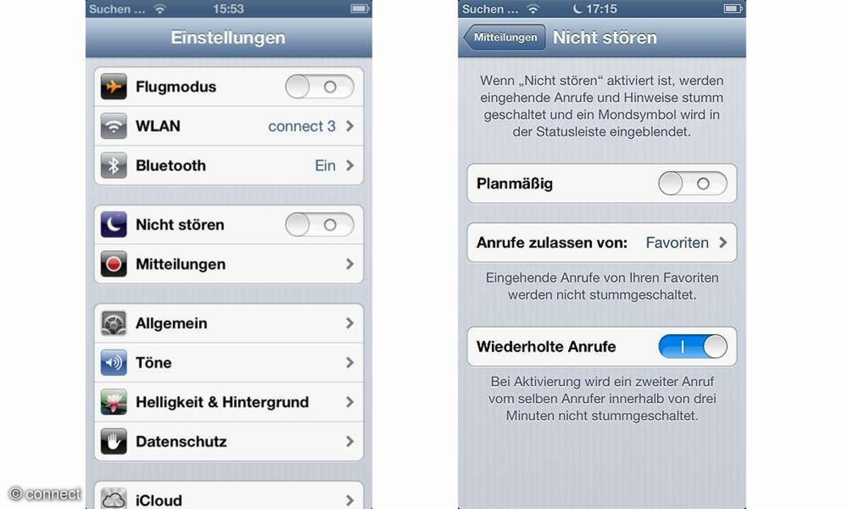 Einstellungen iPhone 5