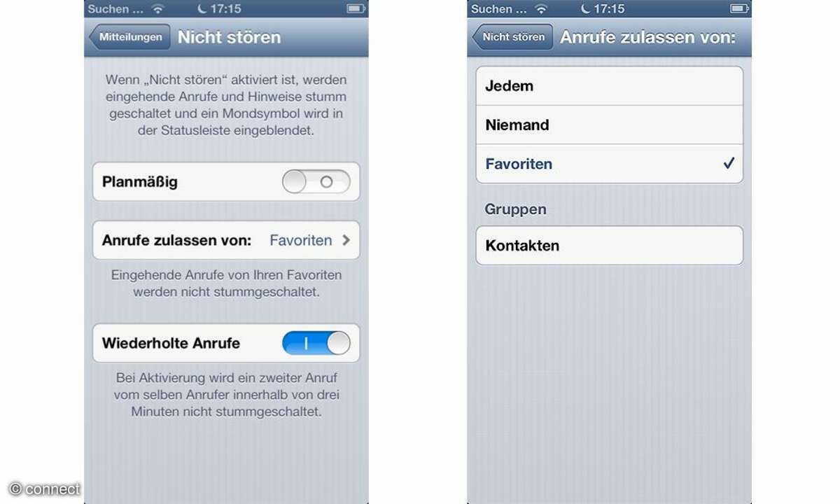 Einstellungen iPhone 5