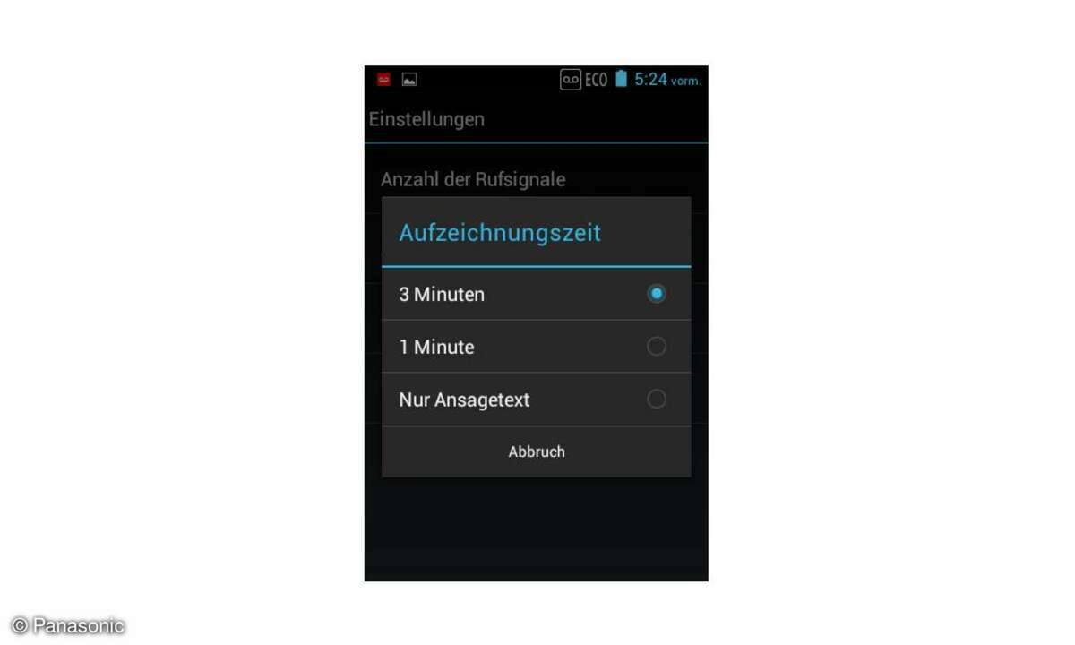 Panasonic KX-PRX120 Einstellungen