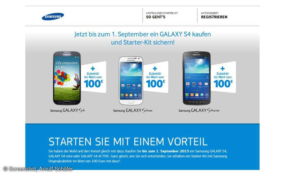 Samsung, S4-Aktion