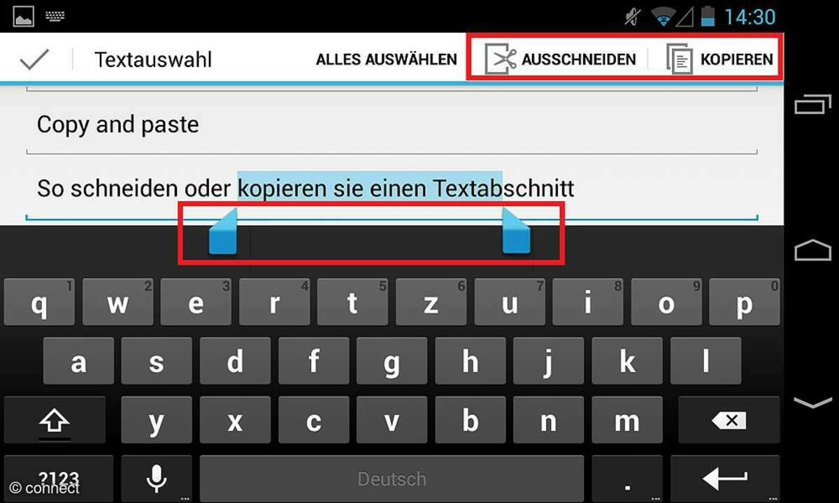 Copy-and-paste nutzen