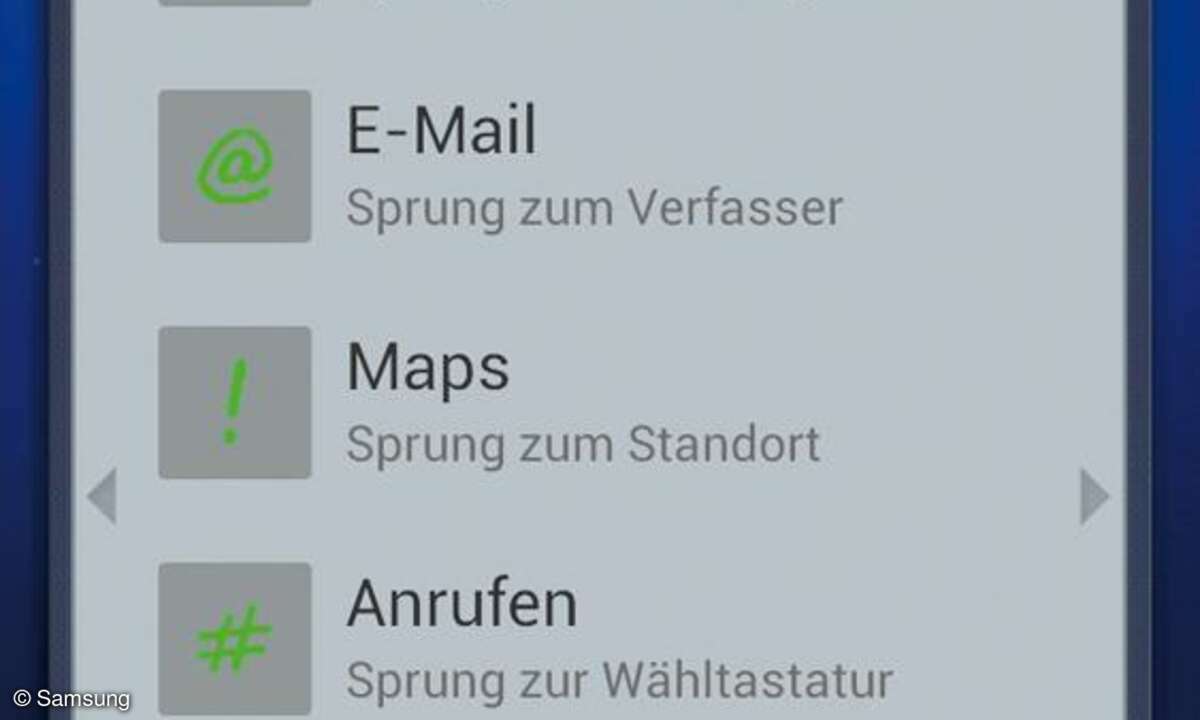 Samsung Galaxy Note 2: Schnellbefehl