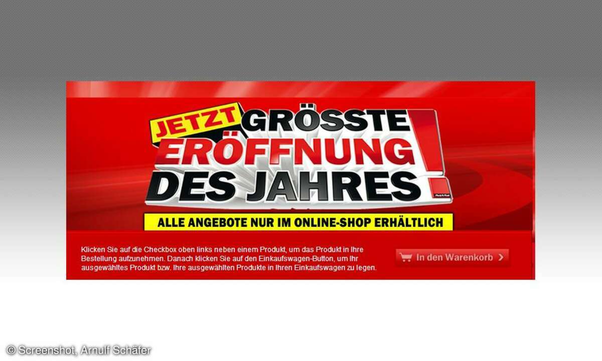 Mediamarkt, Eröffnungsangebote