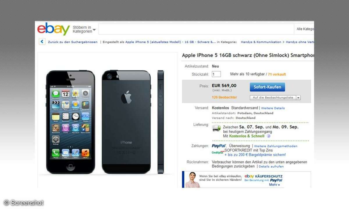Handy bei Ebay verkaufen