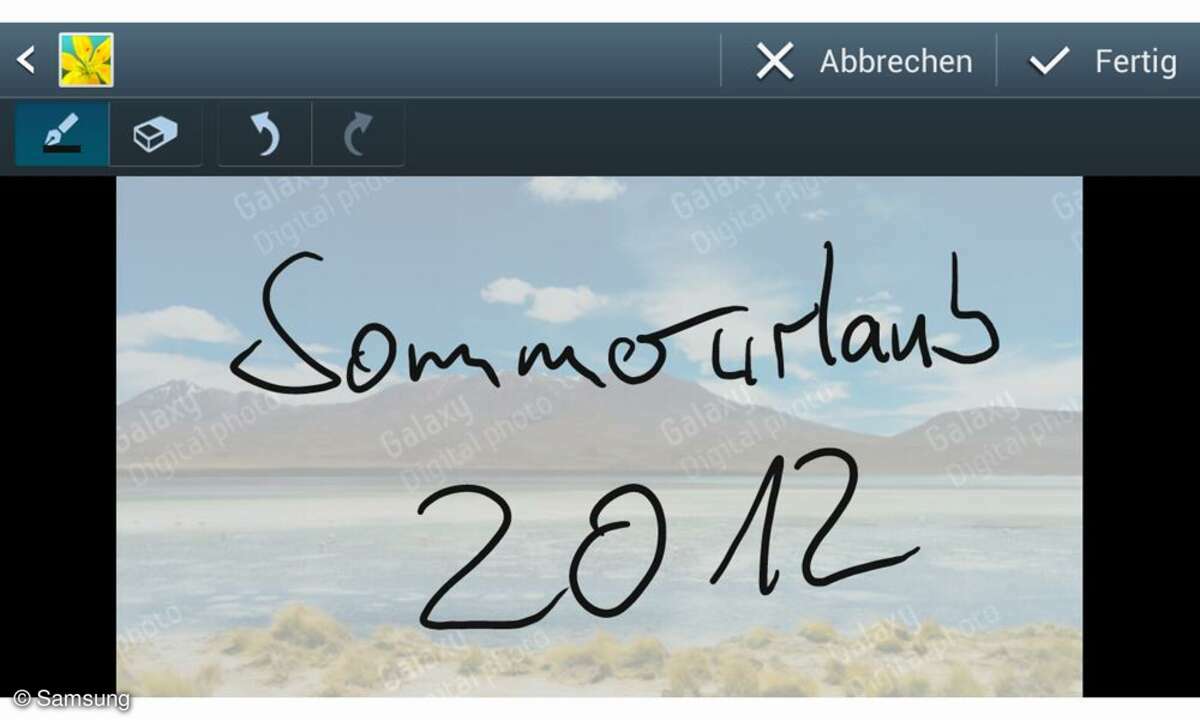 Samsung Galaxy Note 2: Fotonotiz