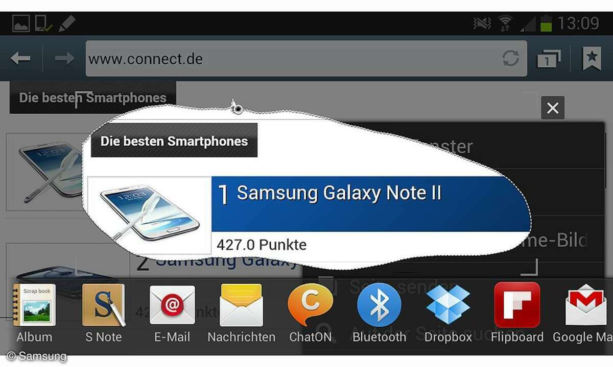Samsung Galaxy Note 2: Clipping