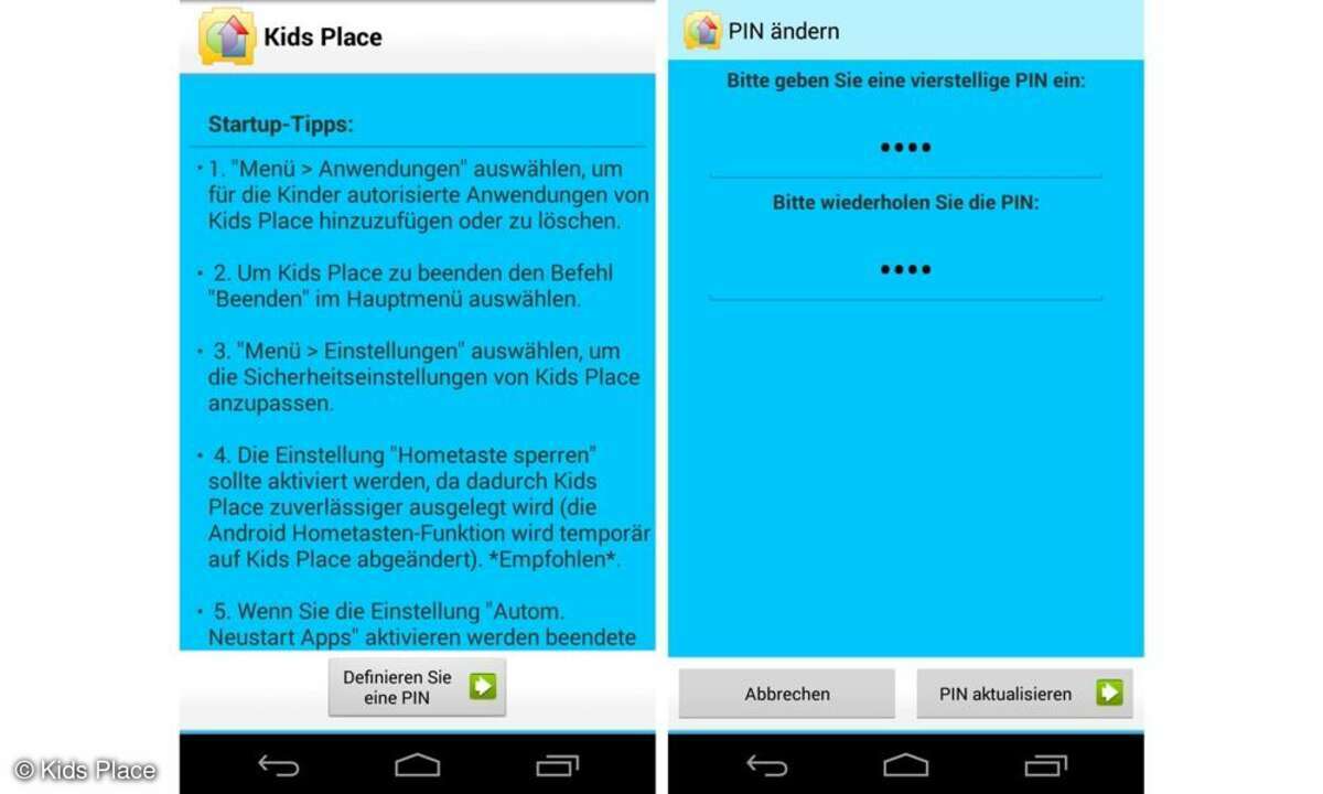 Kids Place mit Kindersicherung