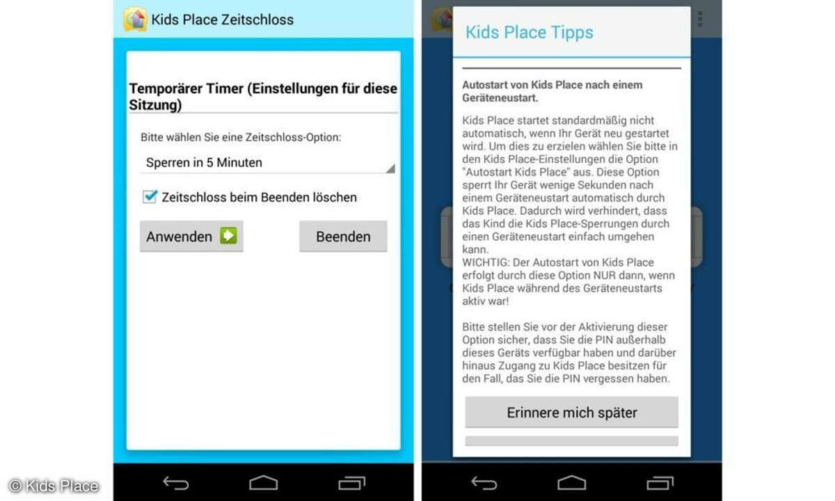 Kids Place mit Kindersicherung